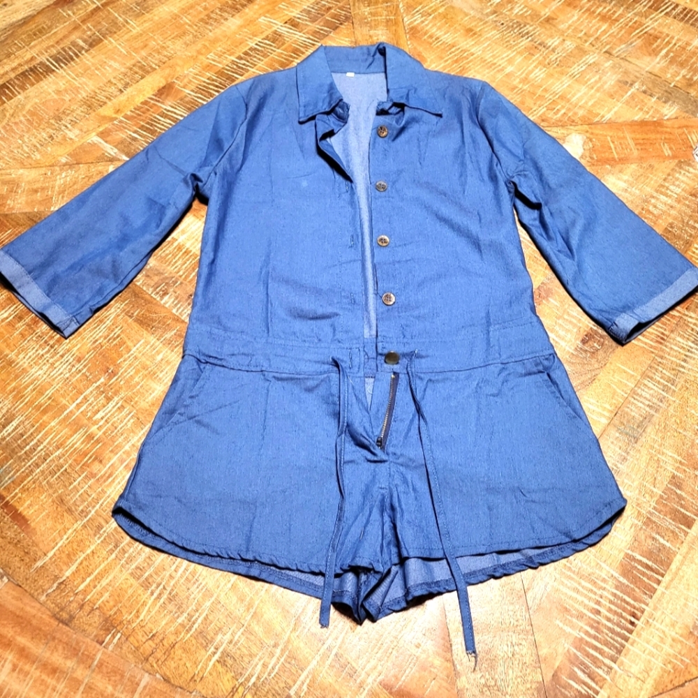 Denim Romper| Unbranded | Size Small | Never Worn